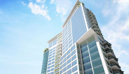 Condominium 3d rendering